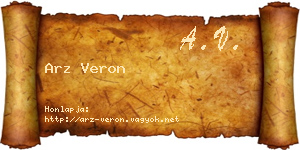Arz Veron névjegykártya